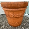 Image 3 : Two Orange Terracotta Planters-Outdoor Rustic Plant Pots