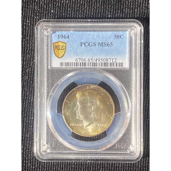 1964 MS65 American 50-Cent 90% Silver Coin 12.5 Grams