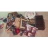 Image 1 : Decor: Rose Basin 17 and Vase 6 T, Red Brandy Glass12 T, Trays and More!