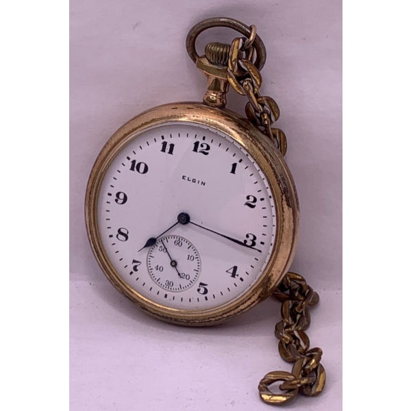 Lovely Gold Colored 'Elgin'  Pocket Watch - Weighs 99.4g 