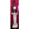 Image 1 : Roman Pillar/Pedastool w/ Decorative Bird Cage Clock & Buddah Figurines 25T