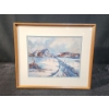 Image 7 : Snow-Covered Countryside Farm Scene with Artist Signature