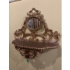 Image 2 : Gold Gilt Mirror 15", Mirror Wall Shelf 16.5", Wall Hanging 16"