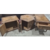 Image 1 : Trio of Kroehler Accent Tables- Hexagon 30" Diameter 21 T, Lamp Table w/ Drawer 22 W, 26 D, 21 T 