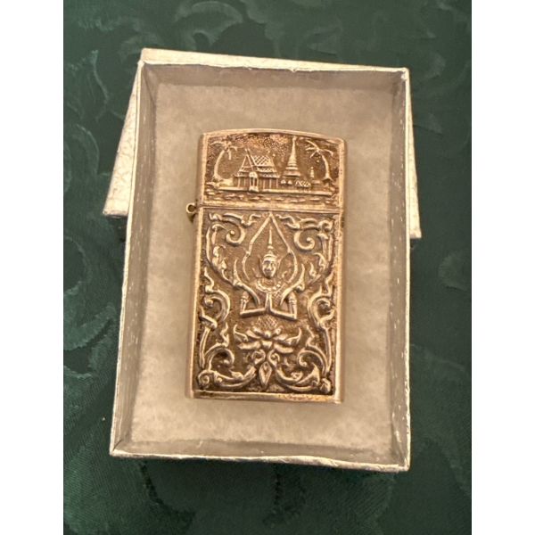 Vintage Sterling Silver Thailand Siam Lighter Cover