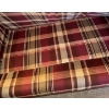 Image 7 : Oversized Plaid Love Seat Sofa 2 Seater w/ Floral Throw Pillows 81x40x32