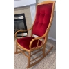 Image 1 : 18th Century Oak Upholstered Nursing Rocker - 22x45