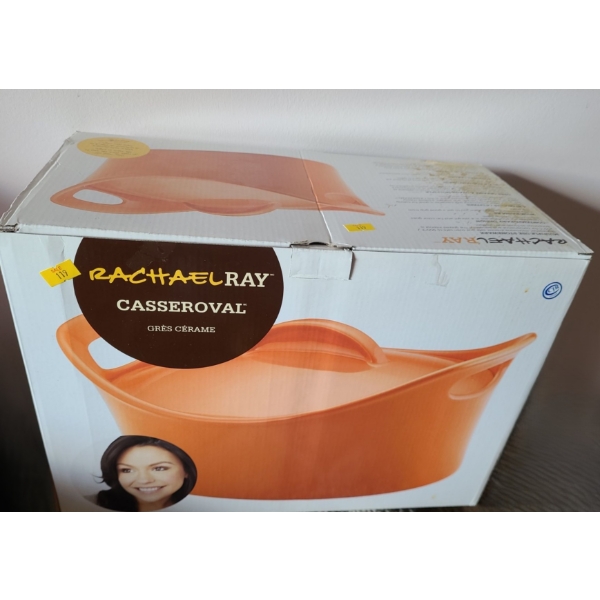 Rachel Ray Stoneware Casseroval 4 Litre Size (New in Box)