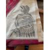 Image 2 : 3/4 Length Leather indigenous Poncho With Amazing Art on The Front Hand Stitched .