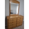 Image 1 : Dresser w/ 8 Drawers 51 W, 17 D, 34 T and Attached Mirror 42 T From Dresser Top