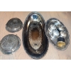 Image 2 : Collection Of Silver Plated Dinner/ Serving Items Candelabra, Coasters, Napkin Rings, Bowl w/Lid & M