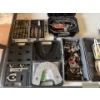 Image 1 : selection of tools, drill, bits, sockets router, and two hedge trimmers electric
