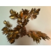 Image 1 : Mid Century Modern Metal & Burl Wall Art  36 x 33 