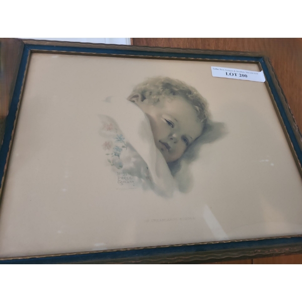 On Dreamlands Border Print of Photo by Reggie Pease Cutmann Framed Under Glass 18 1/2 w 13 1/2 h