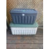 Image 1 : Rubbermaid Storage Totes Large Tote is 40" Wide x 16" High, Small tote 36 Gallons. 
