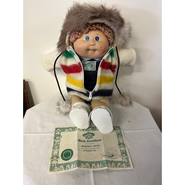 Original Cabbage Patch doll signed by maker 1983 birth certificate papers included well cared for 