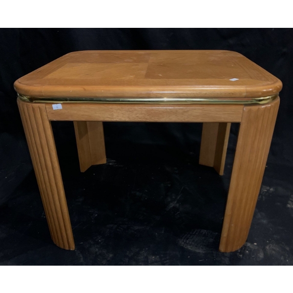 Vintage Wooden Side Table - 26W, 22D, 20T
