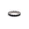 Image 1 : 18KW Sapphire Eternity Ring 3.36CTW SZ 7 4.46grams