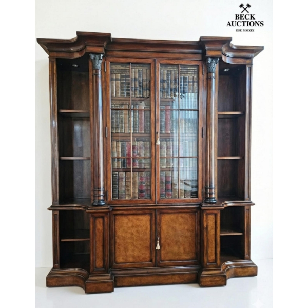 Theodore Alexander Faux Book Laurel Burl Open Library Book Case - 83W x 92W x 18D