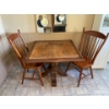 Antique Fir Table 36 x 26 x 28T & 2 Antique Chairs  
