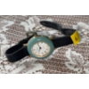 Image 1 : Vintage Hermes Black Leather Watch 