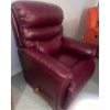 Image 2 : Lazyboy Genuine Leather Merlot Colored Recliner / Rocking Chair 44T Softest Leather 