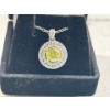 Image 2 : 1ct TW GRA Certified Round Brilliant Cut Moissanite with 52 Round CZ set in 925 Silver Pendant