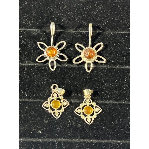 Collection of Yellow/Orange Stone Pendants