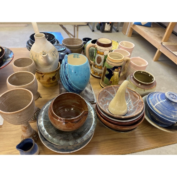 cups vases bowls, all ceramic