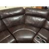 Image 4 : Gorgeous Genuine Leather Modular L Shaped Sofa w/ Power Recliner  109x47x36