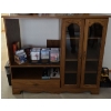 Image 1 : Wooden Cabinet w/ Glass Doors (Cabinet ONLY, Contents NOT Included) - 54W, 25D, 47T 