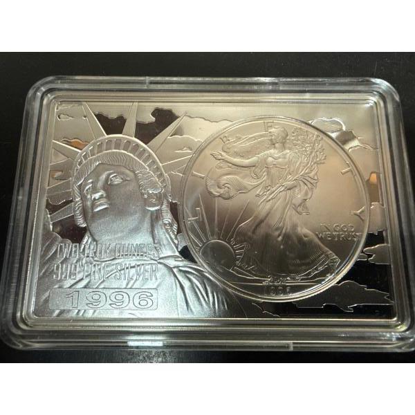 1996 3 Troy Ounce USA Special Limited Anniversary Coin & Bar United States Mint 5000 Mintage