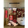 Image 3 : Vintage Holiday Decorations Including 1980s Ornaments, Linens, and Basket