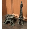 Image 4 : Canada's Own Blue Mountain Pottery Vases w/ Iron Eiffel Tower 14"Tall