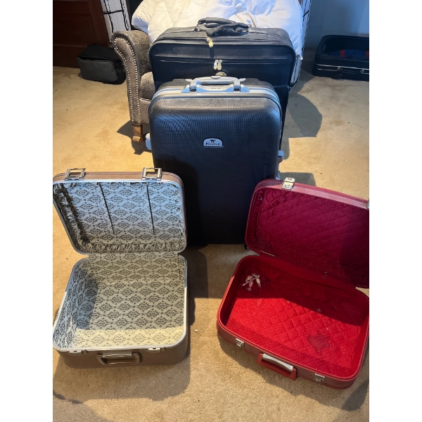  collection of suitcases.