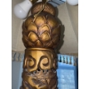 Image 3 : Stunning Hand Carved Myrtle Wood Floor Lamp w/ Tasseled Shade 69T