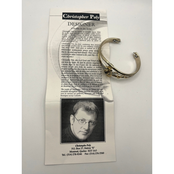 Unique Design Authentic Bracelet From Canadian Designer Christopher Polly.