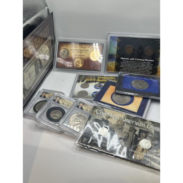 American Collector coin Sets. Including Barber and Mercury Dimes