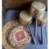 Image 5 : Brass Kitchen Cookers w/ Petitepoint Floral Art Velvet Doilies & More