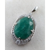 Image 2 : 4.3 g Certified Silver Emerald gemstone Pendant ($9,090 Appraisal)
