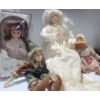 Image 1 : "Julia" Doll in Box, Jester 11 T, "Family- Vivian" 17 T, Shelf Duck 8.5 T (When Sitting)