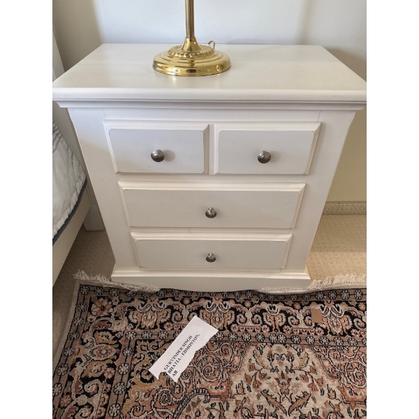 Ikea Pair Of Bedside Tables White Painted Wood