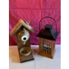 Image 1 : Decor Lot, Handmade Bird Feeder and Lantern