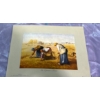 Image 1 : Jean Francois Millet "The Gleaners" Print 10Wx13H
