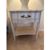 Image 2 : Wooden Nightstand with Drawer Featuring Decorative Table Lamp