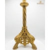 Image 2 : Gilded Metal Stand With Ornate Design, 21 Inches Height