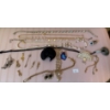 Image 1 : Stamped 925 Fan Broach w/  Assortment of Vintage Fashion Jewellery