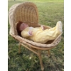 Image 5 : Collectible Doll Accessories - Rattan Bassinette 21T Lawn Lounger & Wood Rocking Chair 