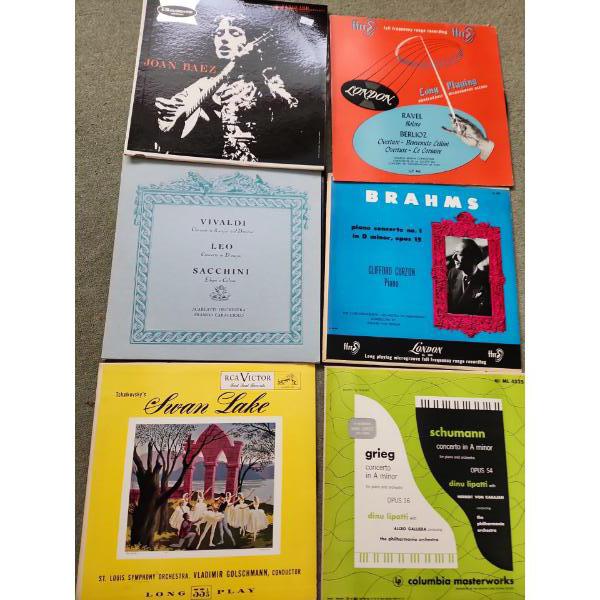 Vintage Classical Records including , Dvorak a Few Joan Baez Folk Albums, Eartha Kitt and More!