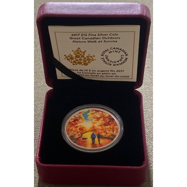2017 $15 Nature Walk at Sunrise Fine Silver Coin 23.17 Grams